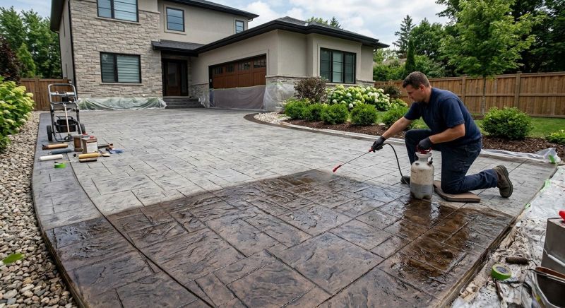 Concrete Driveway Refinishing in Dallas, TX